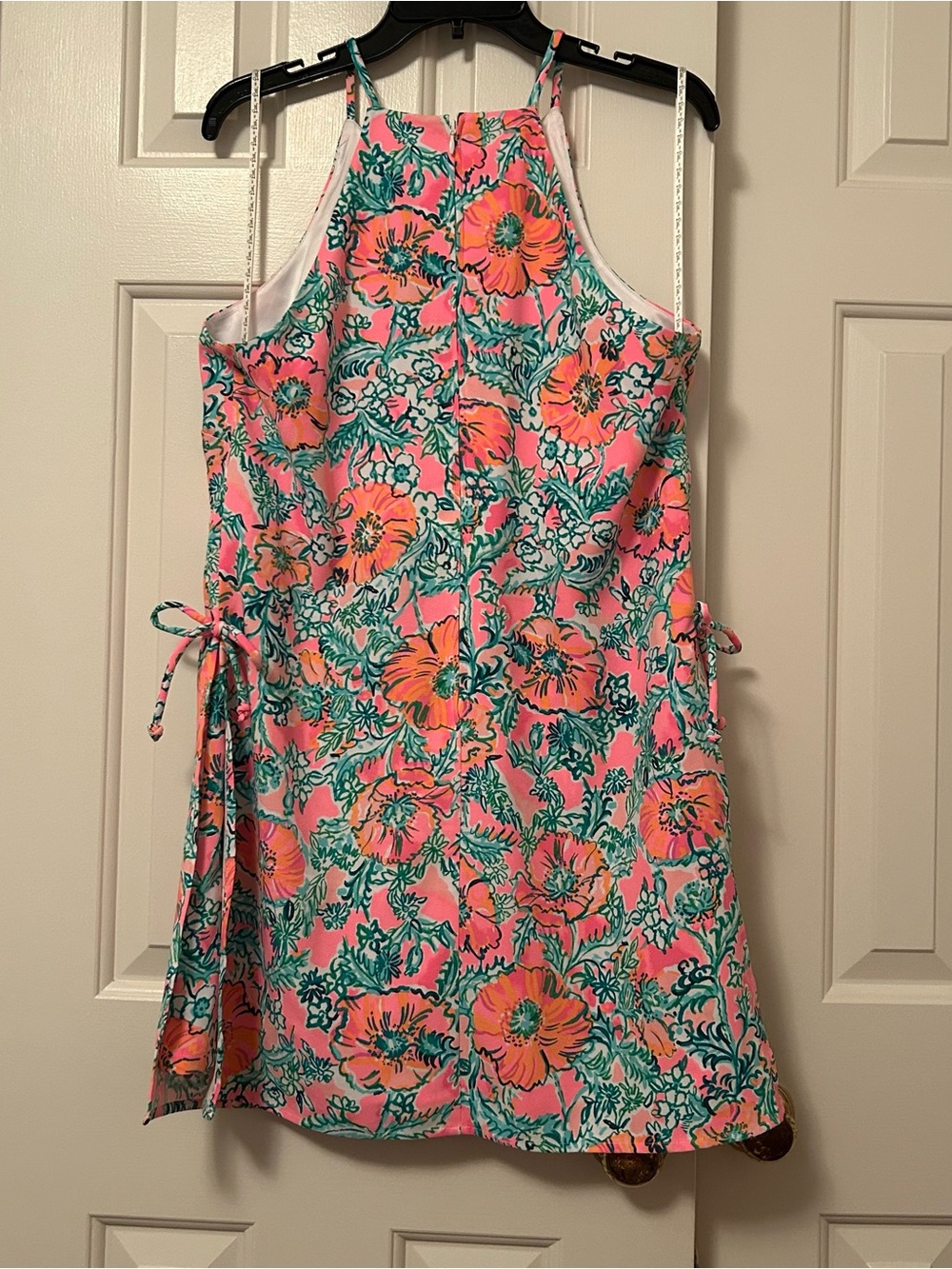 Lilly Pulitzer Woman's Pearl Romper Dress Soleil Pink Perfect Poppy Size 10 - Picture 8 of 9